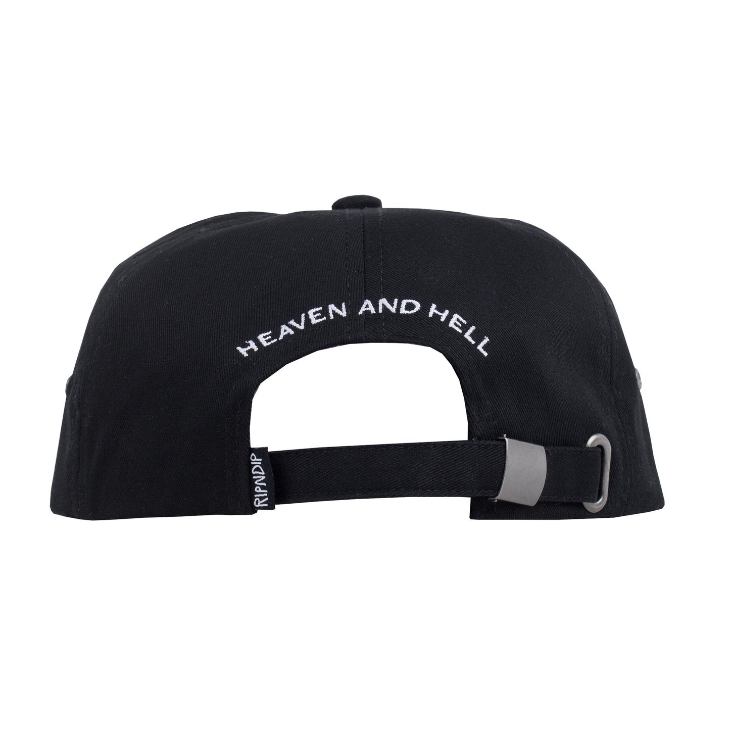 RIPNDIP - Heaven And Hell 6 Panel Hat, Black - The Giant Peach