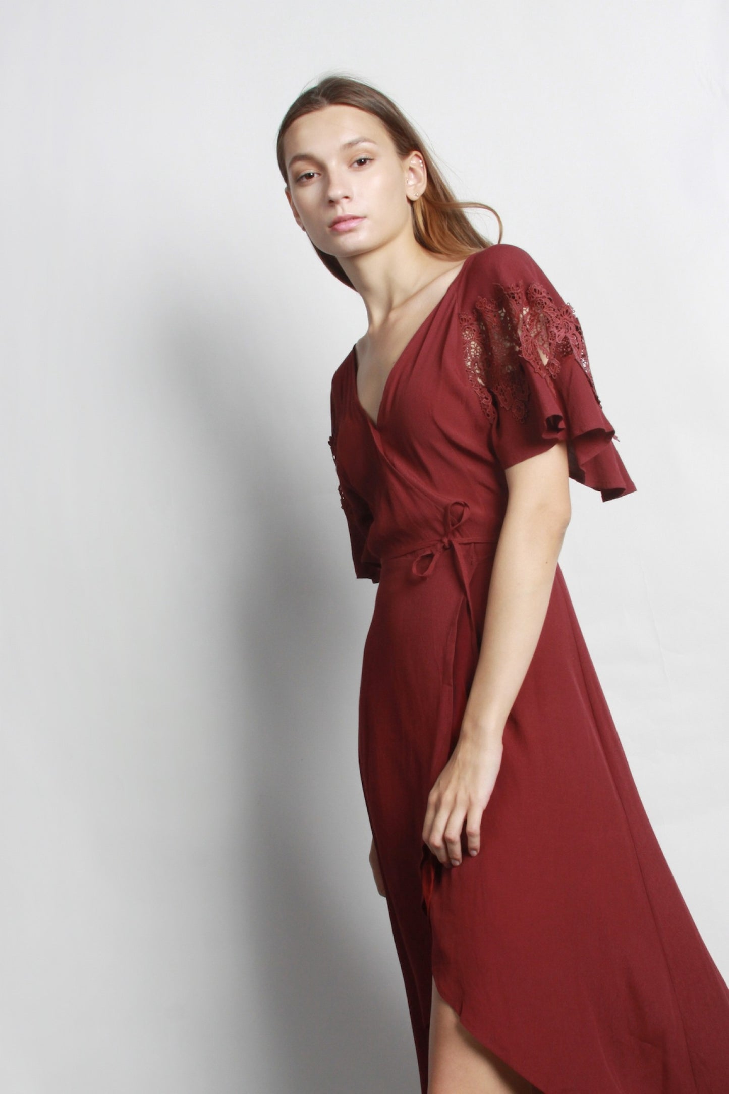 MOD REF - The Amber Dress, Burgundy