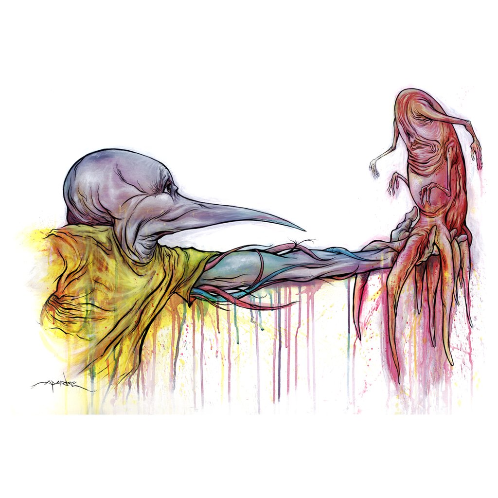 Upper Playground - Alex Pardee The Gift Men's Shirt, White