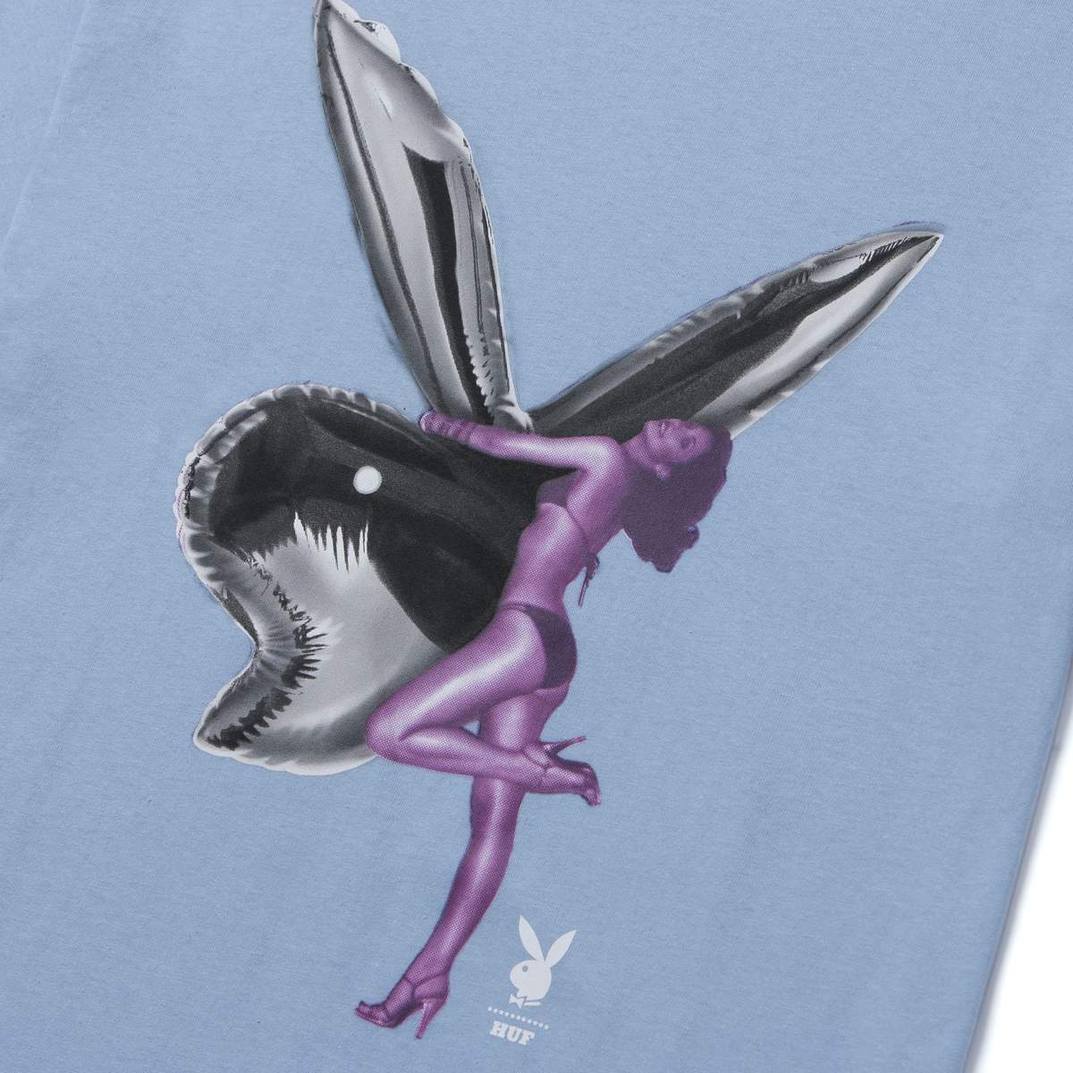 HUF x Playboy - Bunny Balloon Tee, Light Blue