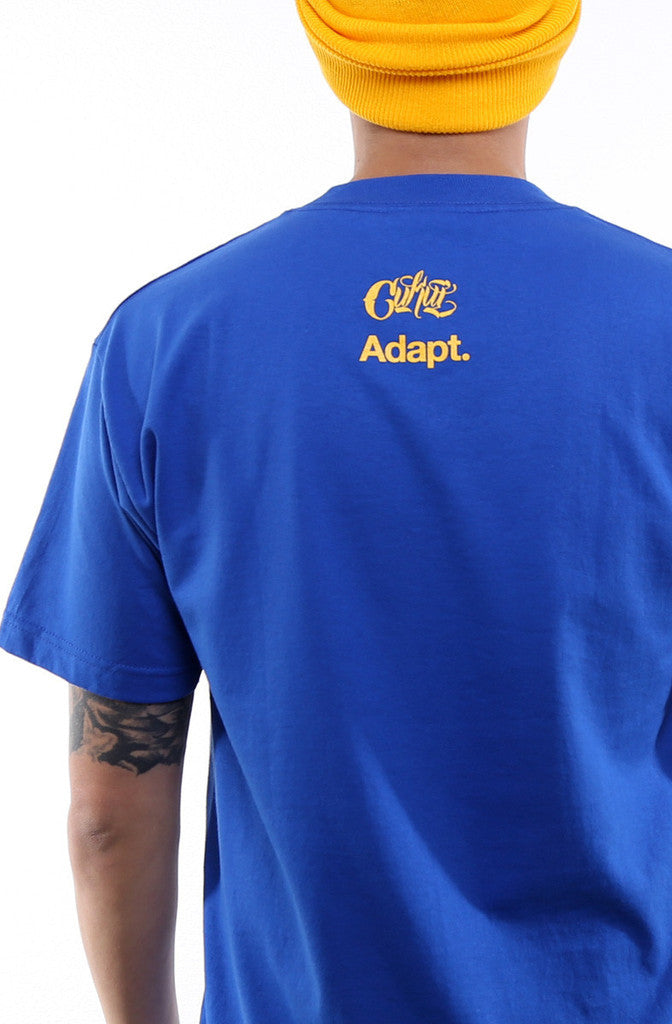 Adapt x Cukui - Gold Blooded Tribal Men's Shirt, Royal - The Giant Peach