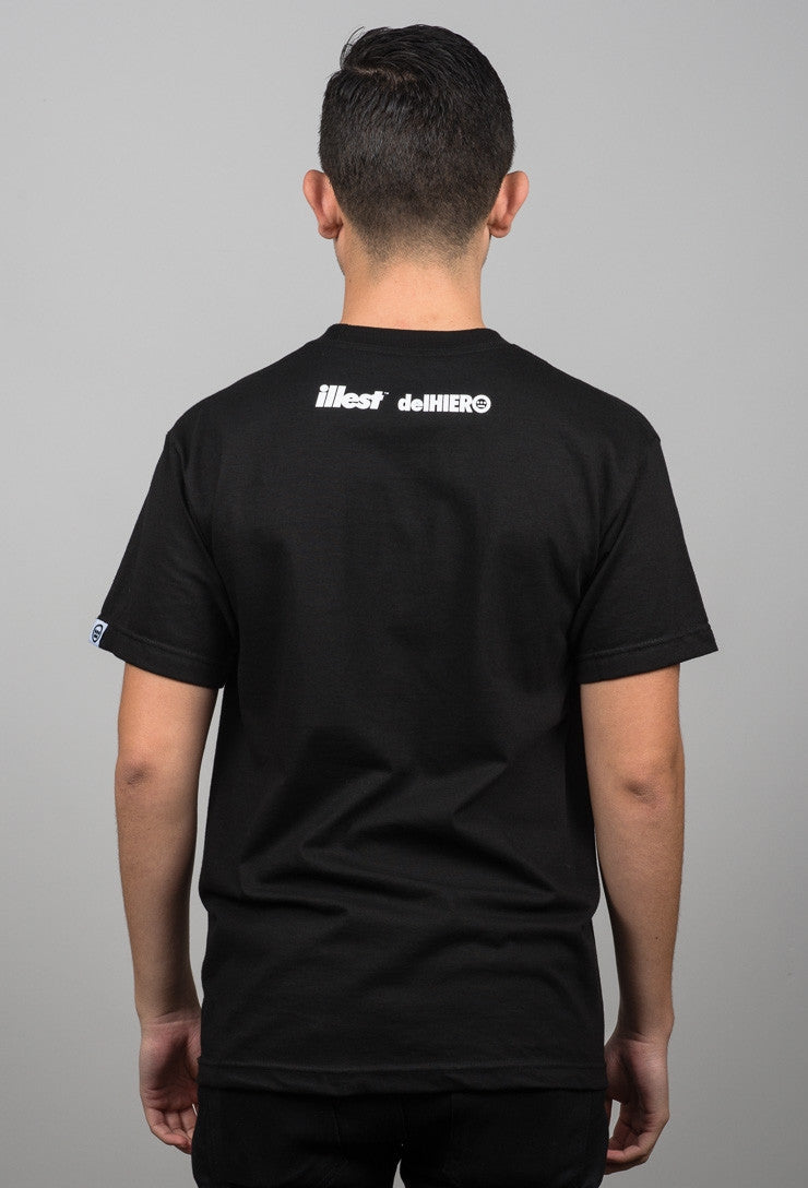 delHIERO x Illest Men's Shirt, Black - The Giant Peach