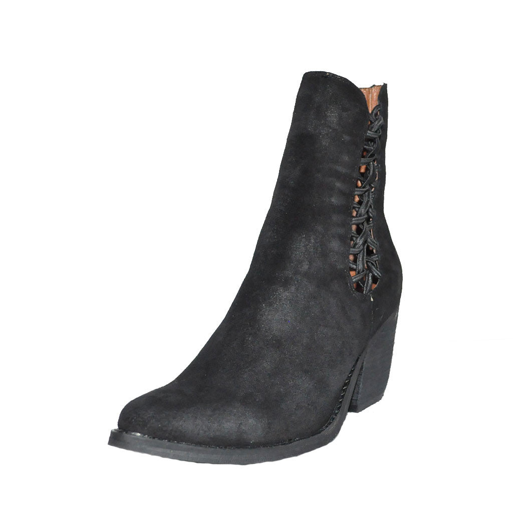 Jeffrey Campbell - Dubois Bootie, Black Distressed Suede - The Giant Peach