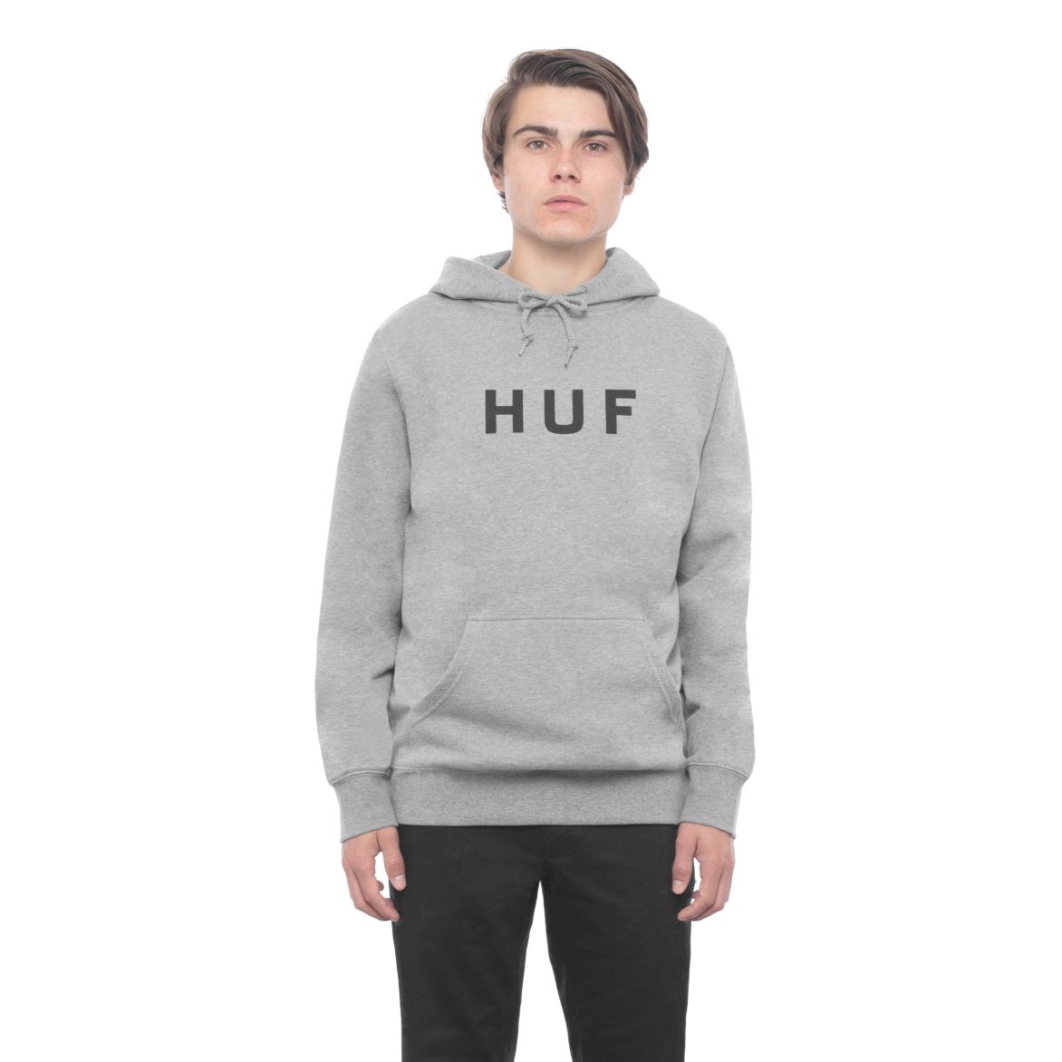 HUF - Essentials OG Logo Hoodie, Grey Heather