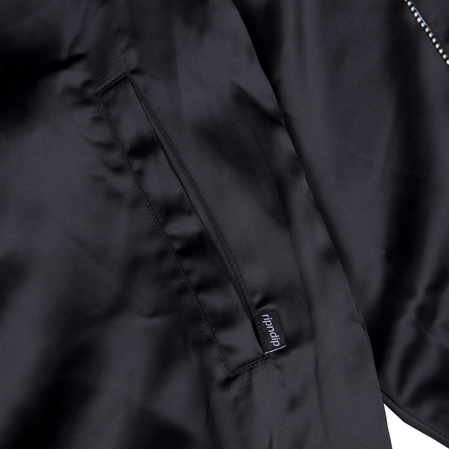 RIPNDIP - Share Some Love Satin Men's Jacket, Black - The Giant Peach