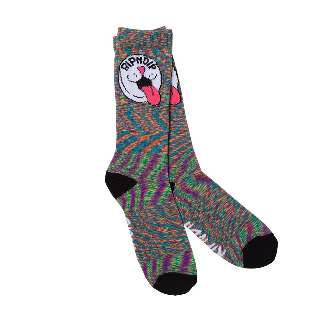 RIPNDIP - Pill Socks, Rainbow Spiral Dye