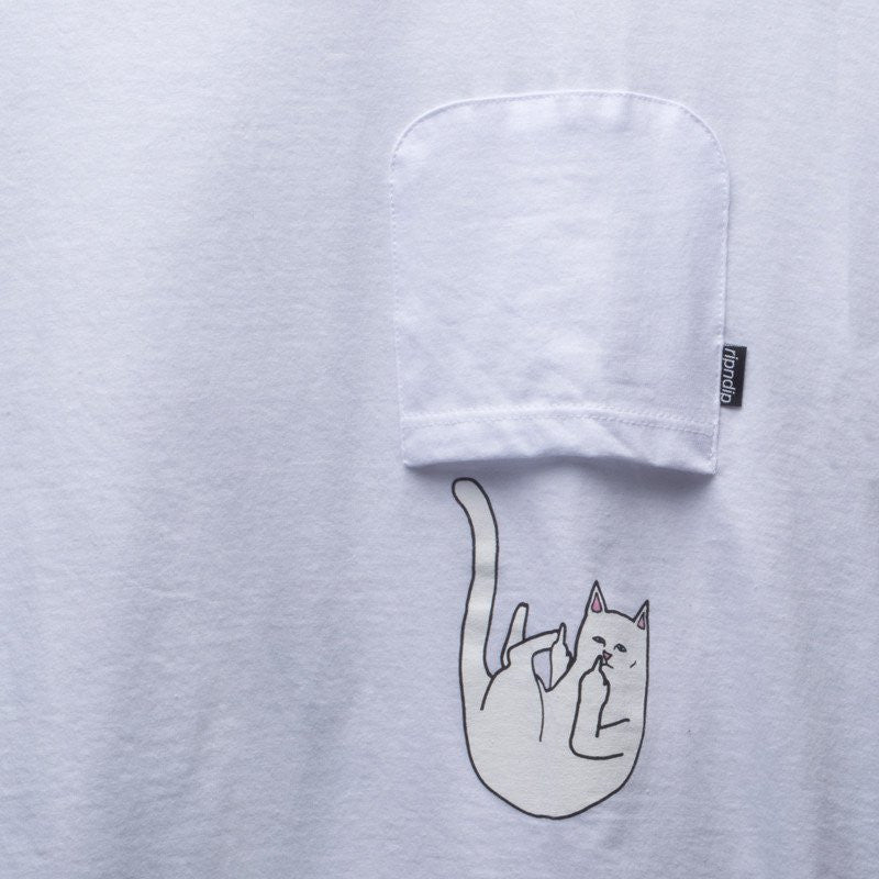 RIPNDIP - Falling For Nermal Men's Pocket Tee, White - The Giant Peach