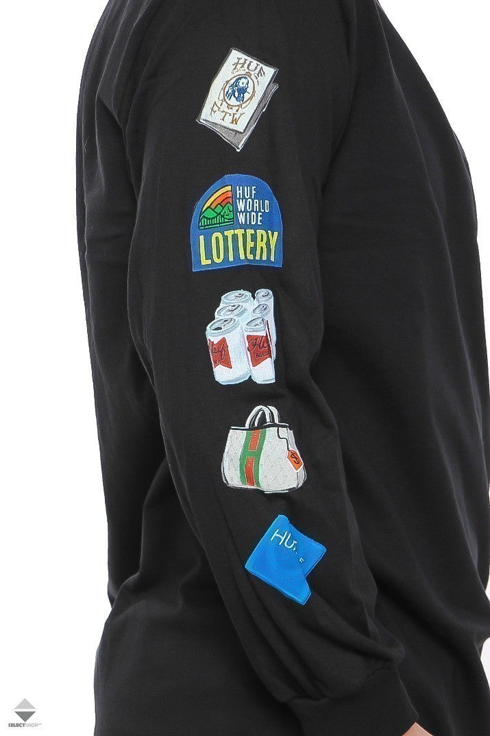 HUF - Bodega Men's L/S Tee, Black