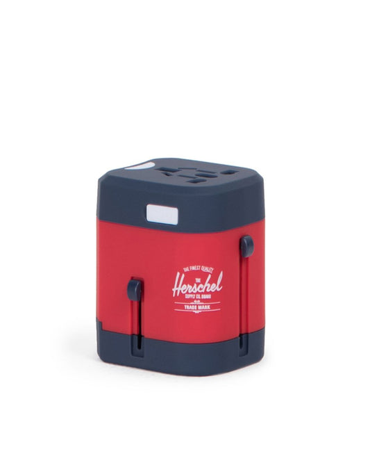 Herschel Supply Co -  Travel Adapter, Navy/Red