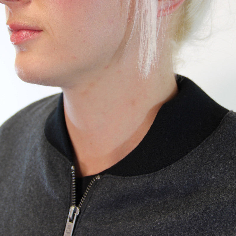 Cheap Monday - Bomb Women's Jacket, Charcoal Melange - The Giant Peach