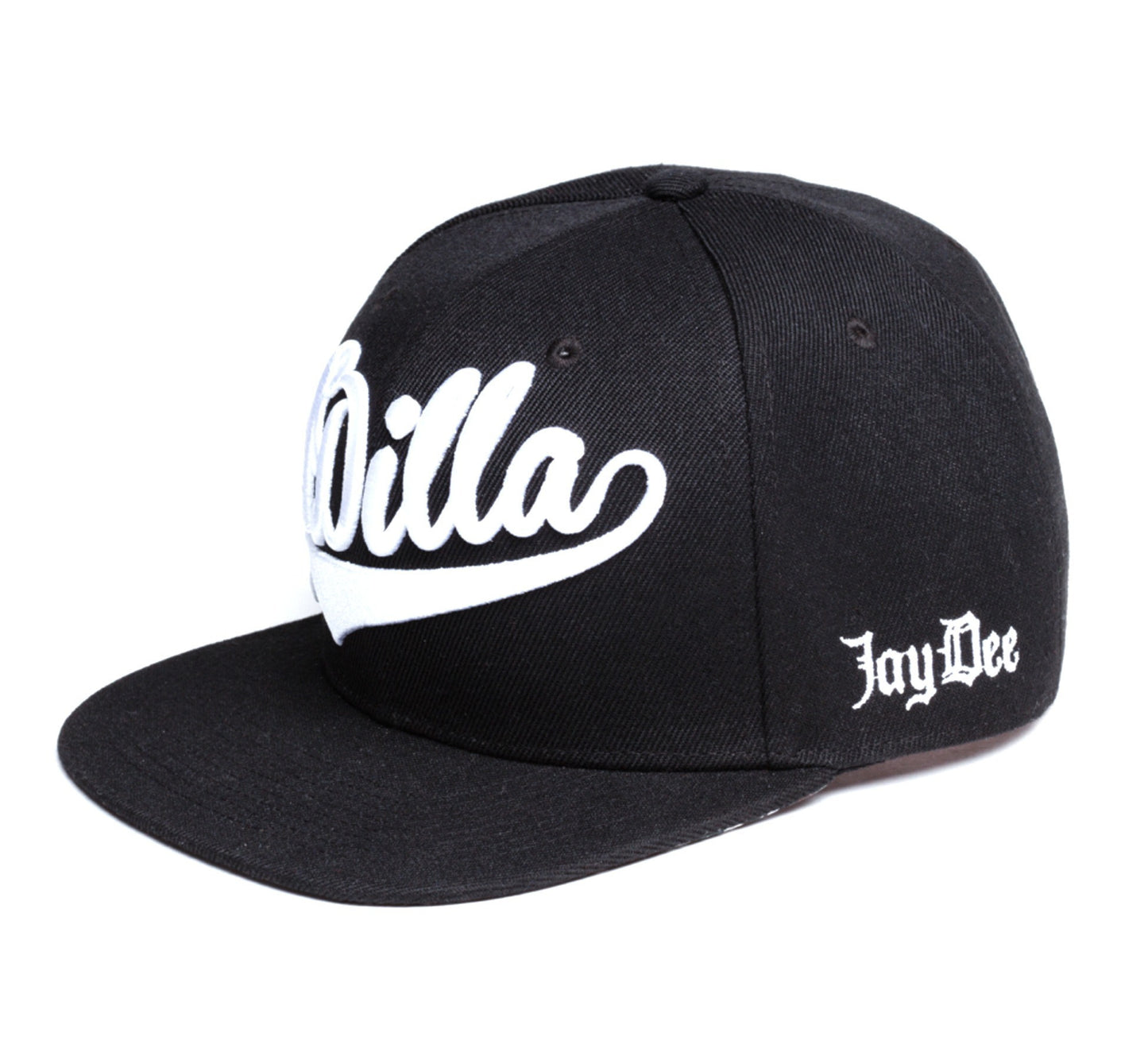 J Dilla - Snapback, White on Black - The Giant Peach