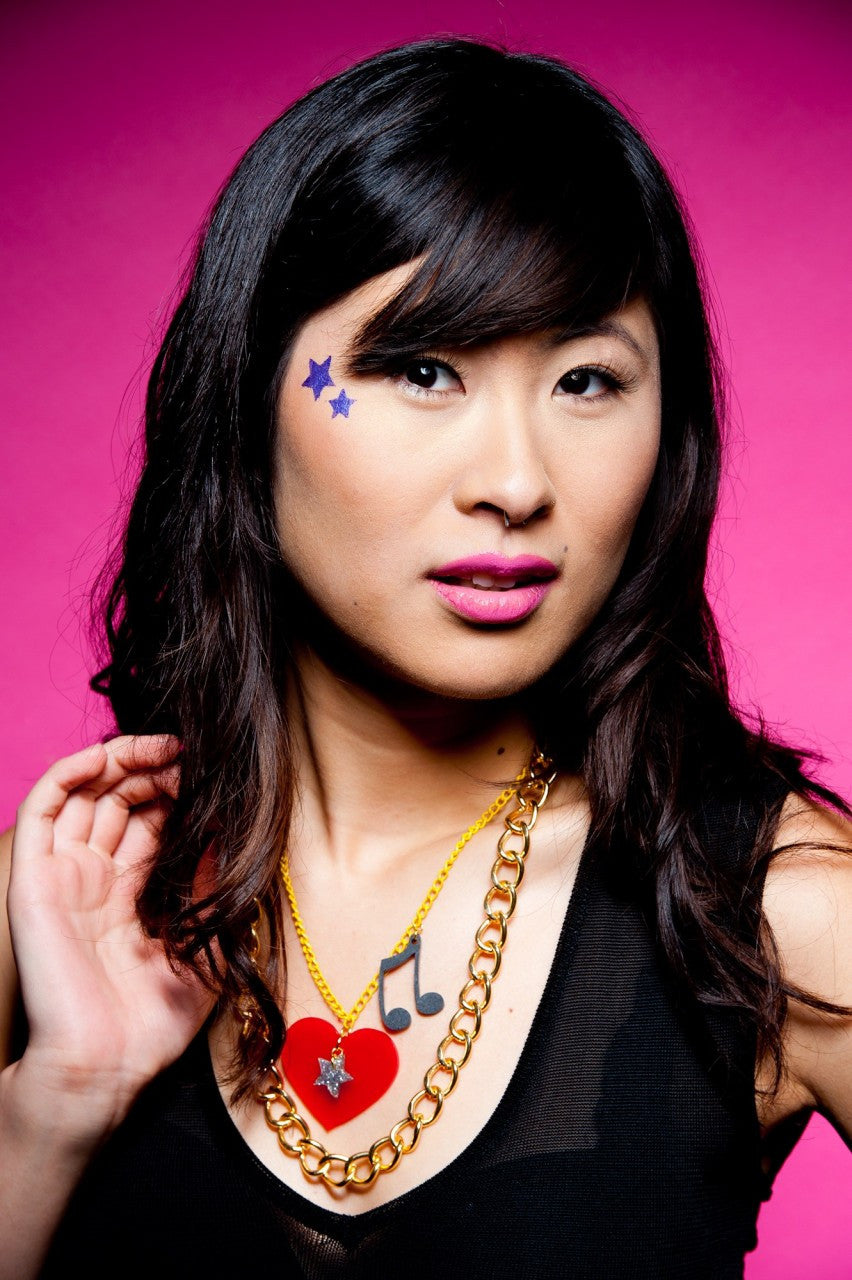 TRiXY STARR - London Necklace, Gold/Red/Black/Yellow - The Giant Peach