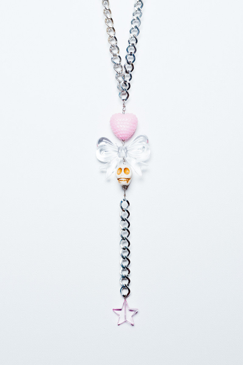 TRiXY STARR - Lisa Necklace, Silver/clear/pink/white - The Giant Peach
