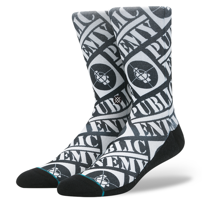 Stance - Public Enemy Men's Socks, Black - The Giant Peach