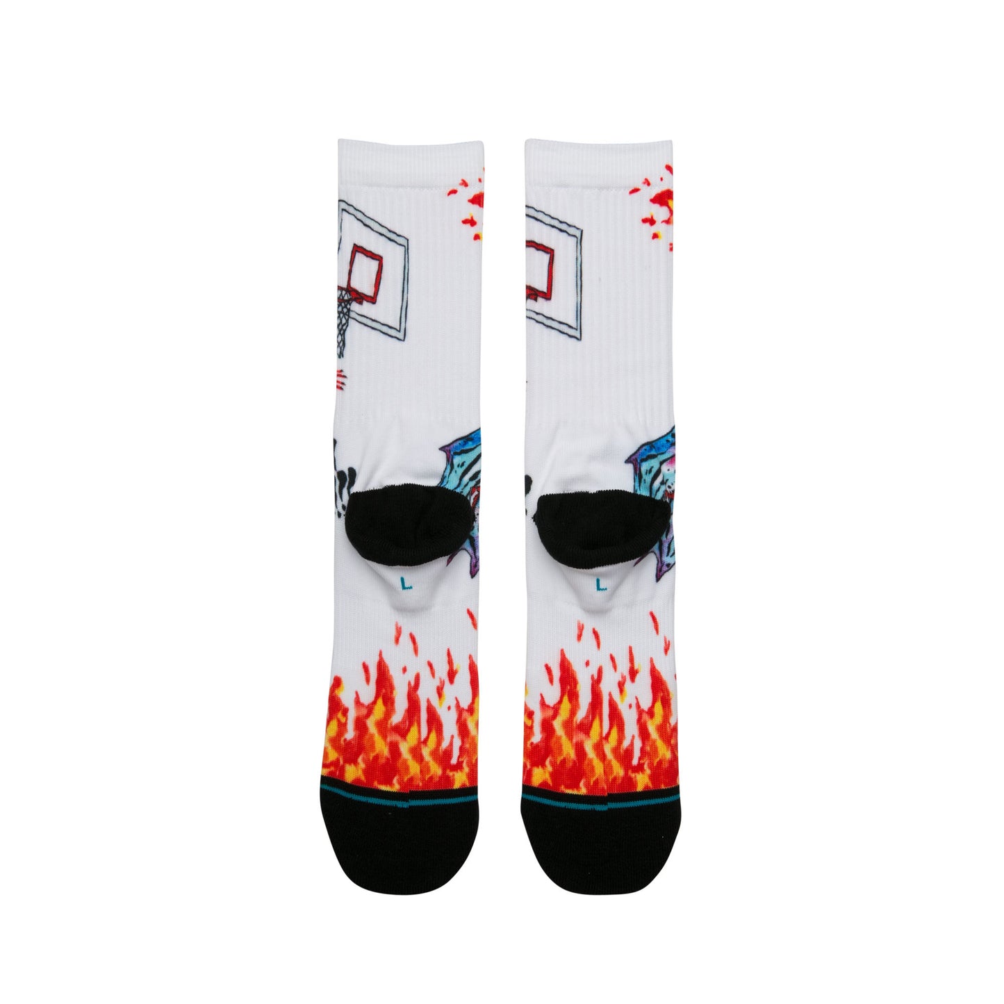Stance - Neckface on Fire Men's Socks, White - The Giant Peach