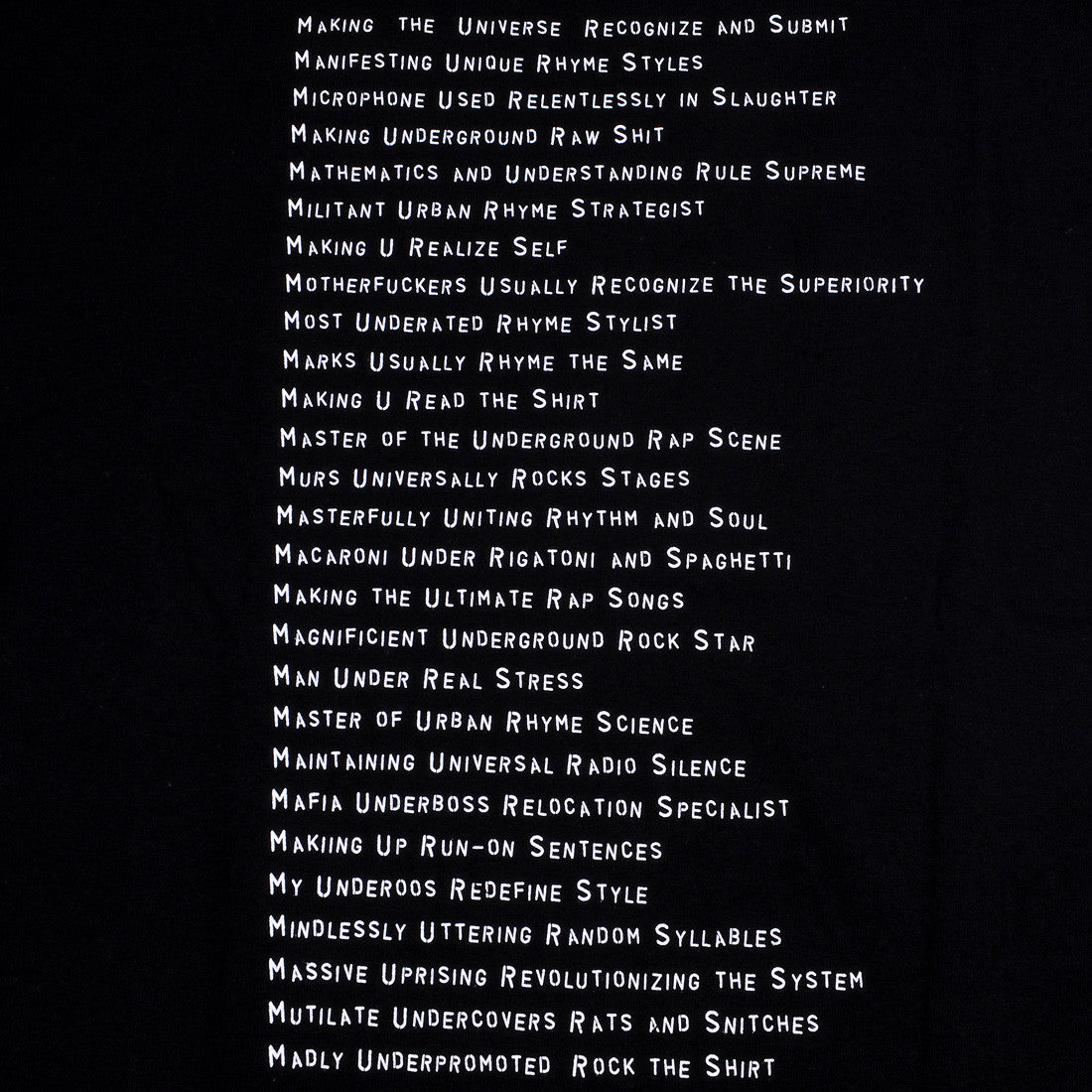 Murs - Verse 3:16 Shirt, Black - The Giant Peach