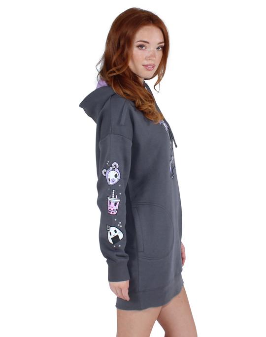 tokidoki - Midnight Tokimeki Women's Pullover Hoodie Dress, Storm