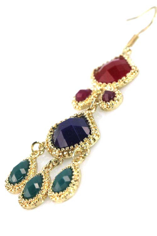 Falu Chandelier Drop Earrings, Multi - The Giant Peach