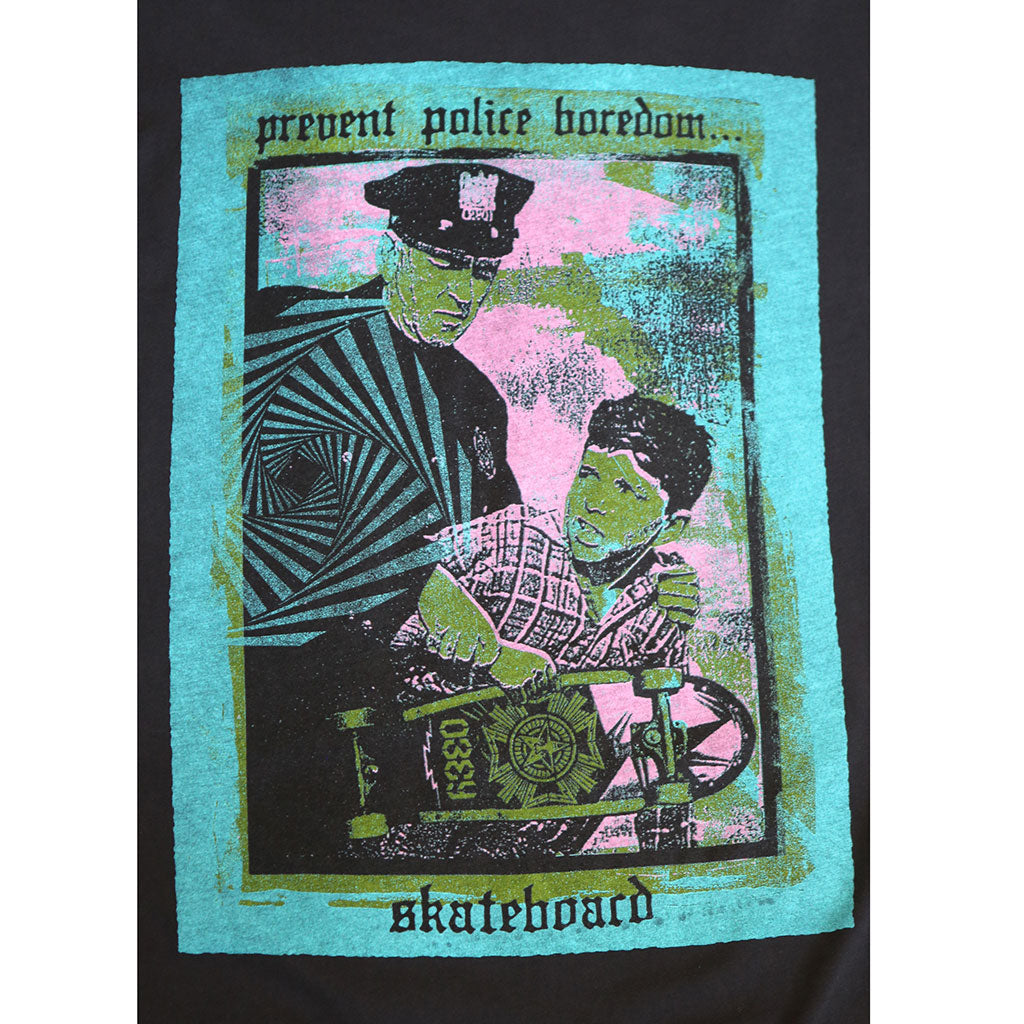 OBEY - Prevent Police Boredom Men's Tee, Off Black