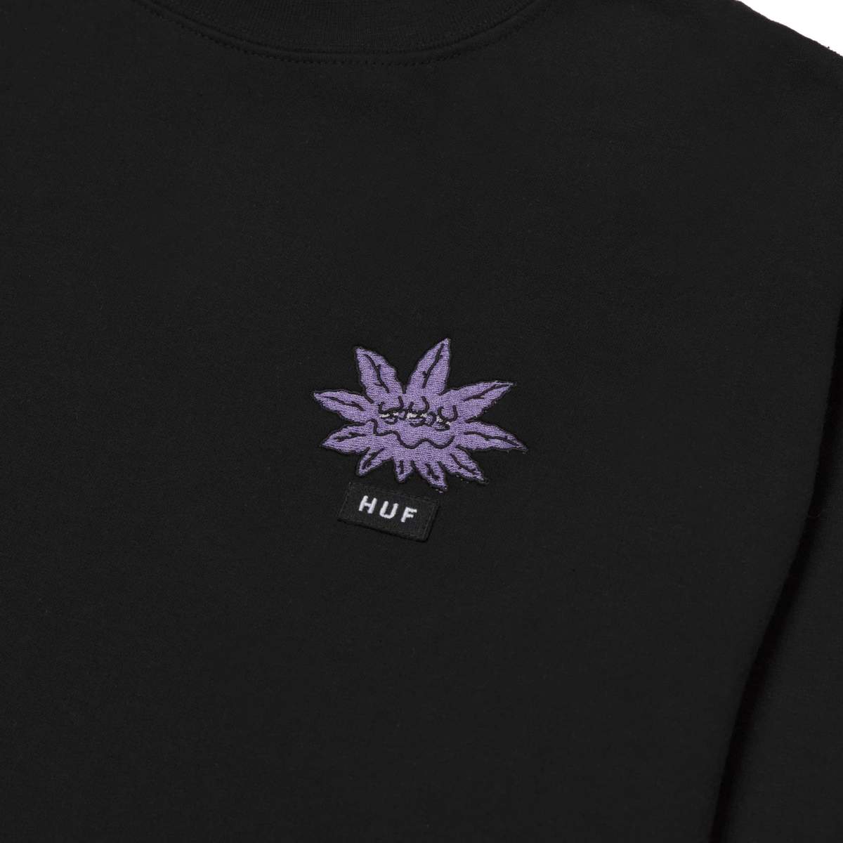 HUF x Green Buddy - Purple Buddies Crewneck, Black