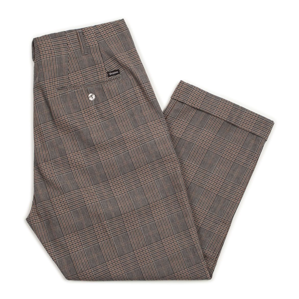 Brixton - Regent Men's Trouser Pant, Grey Plaid - The Giant Peach
