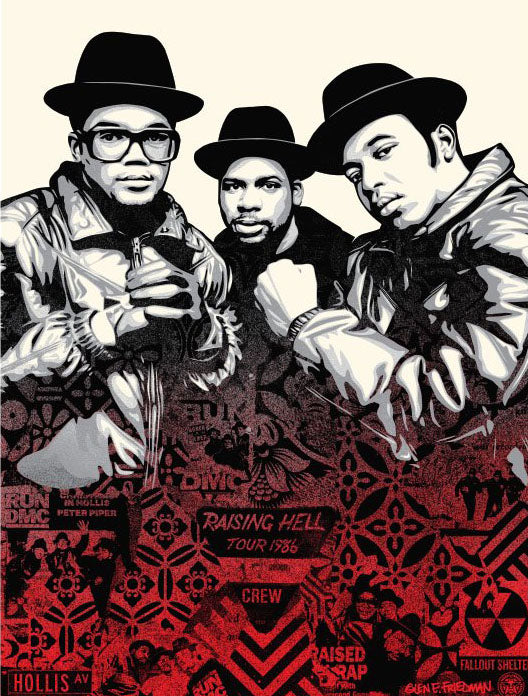 OBEY x Glen E. Friedman Run-DMC Tee, Black