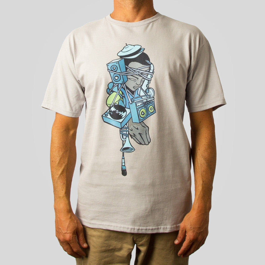 Twelve Grain (Sam Flores) - Music Man Men's Shirt, Silver - The Giant Peach