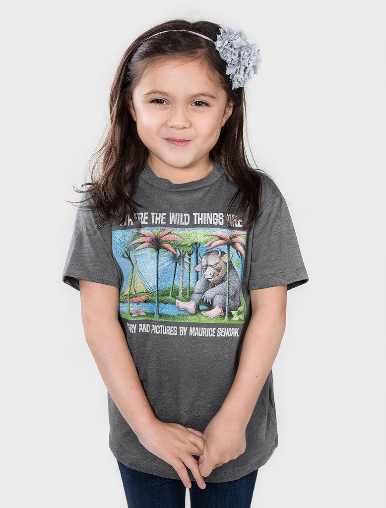 Out Of Print - Where the Wild Things Are Kid's Tee, Heather Charcoal - The Giant Peach