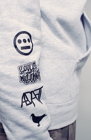 Adapt x Souls of Mischief - 93 'til Infinity Men's Zip Hoodie, Grey - The Giant Peach