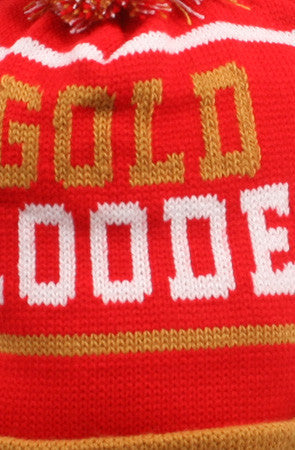 Adapt - Gold Blooded Beanie, Red/Gold - The Giant Peach