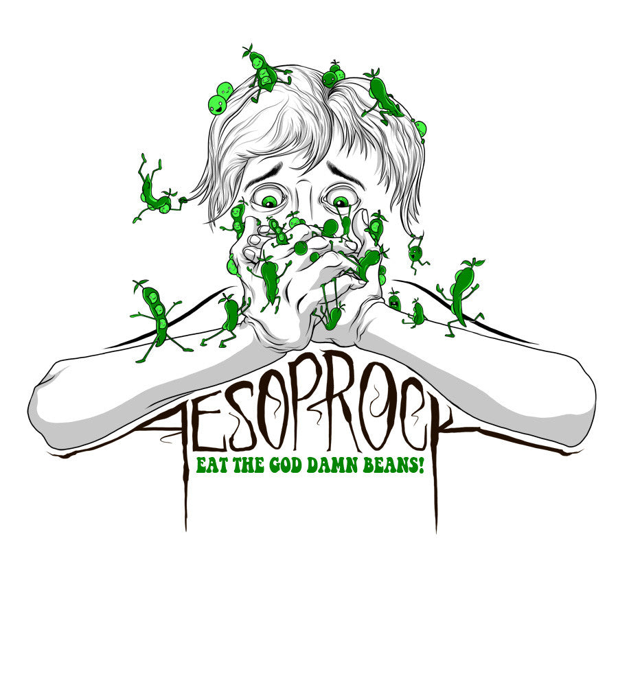 Aesop Rock - Beans Men's Shirt, White - The Giant Peach