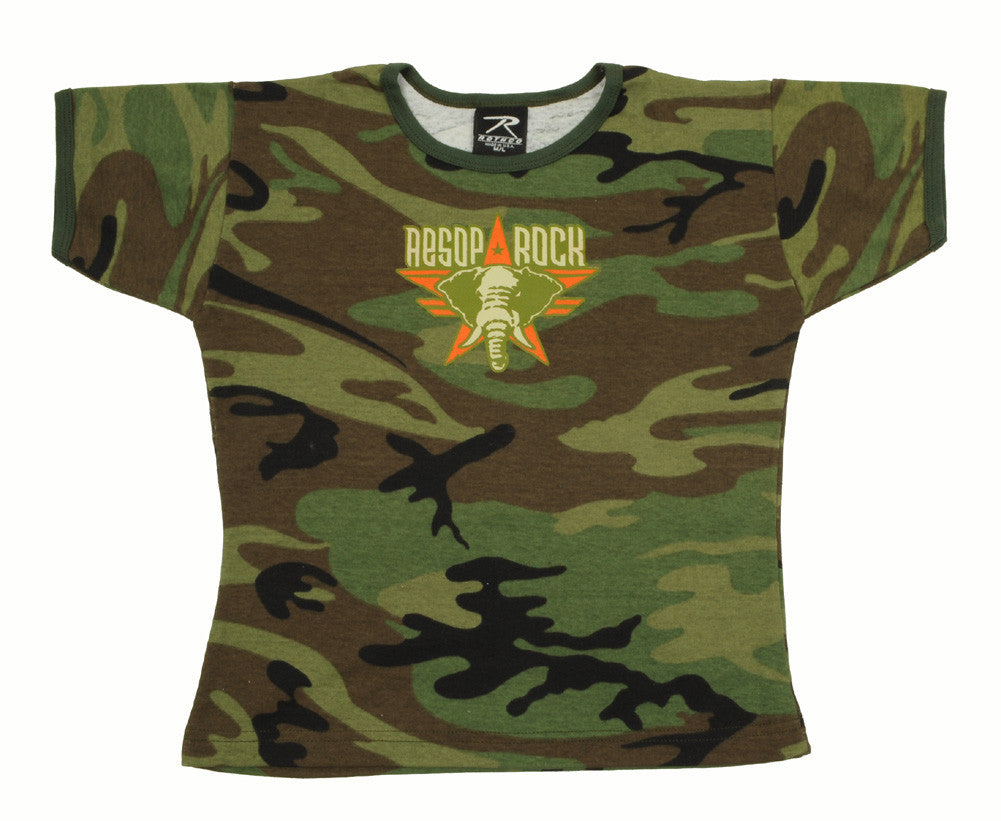 Aesop Rock - Elephant Girls Shirt, Camo - The Giant Peach