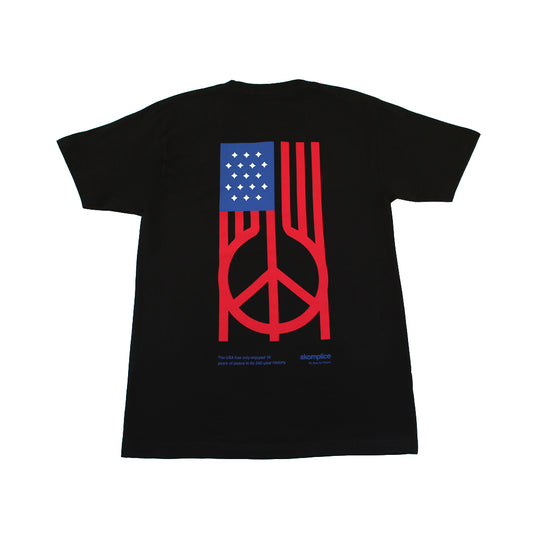 Akomplice - US Peace Men's Tee, Black/Red/Blue