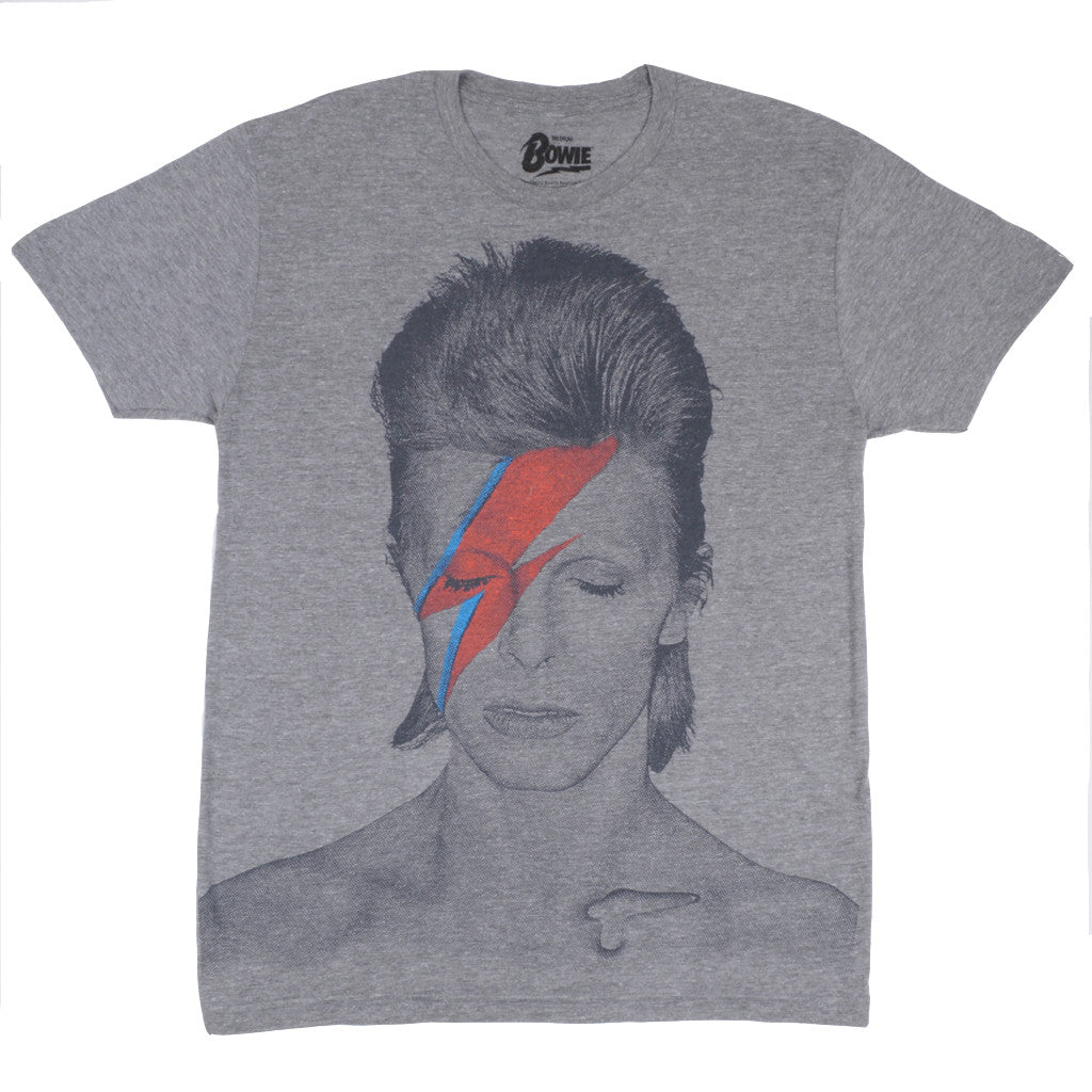 David Bowie - Aladdin Sane Men's Shirt, Heather Triblend - The Giant Peach