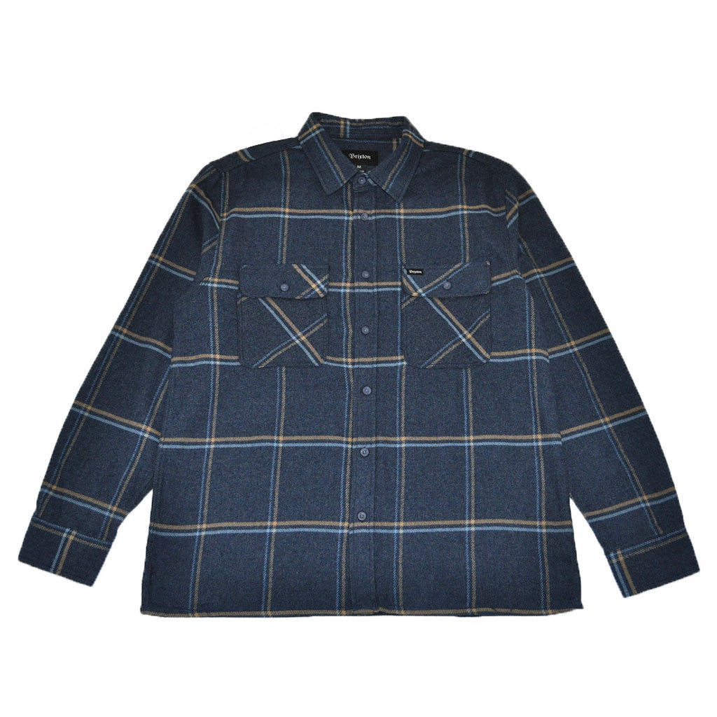 Brixton - Archie Men's L/S Flannel Shirt, Navy - The Giant Peach