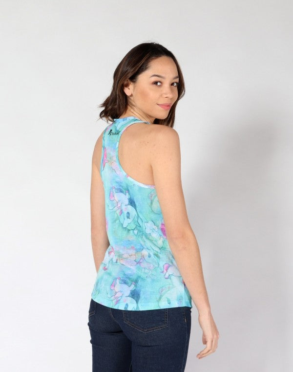 tokidoki - Artsy Corno Women's Racerback Tank Top, Blue
