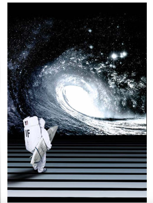 Imaginary Foundation - Astro Wave Men's Shirt, Black - The Giant Peach