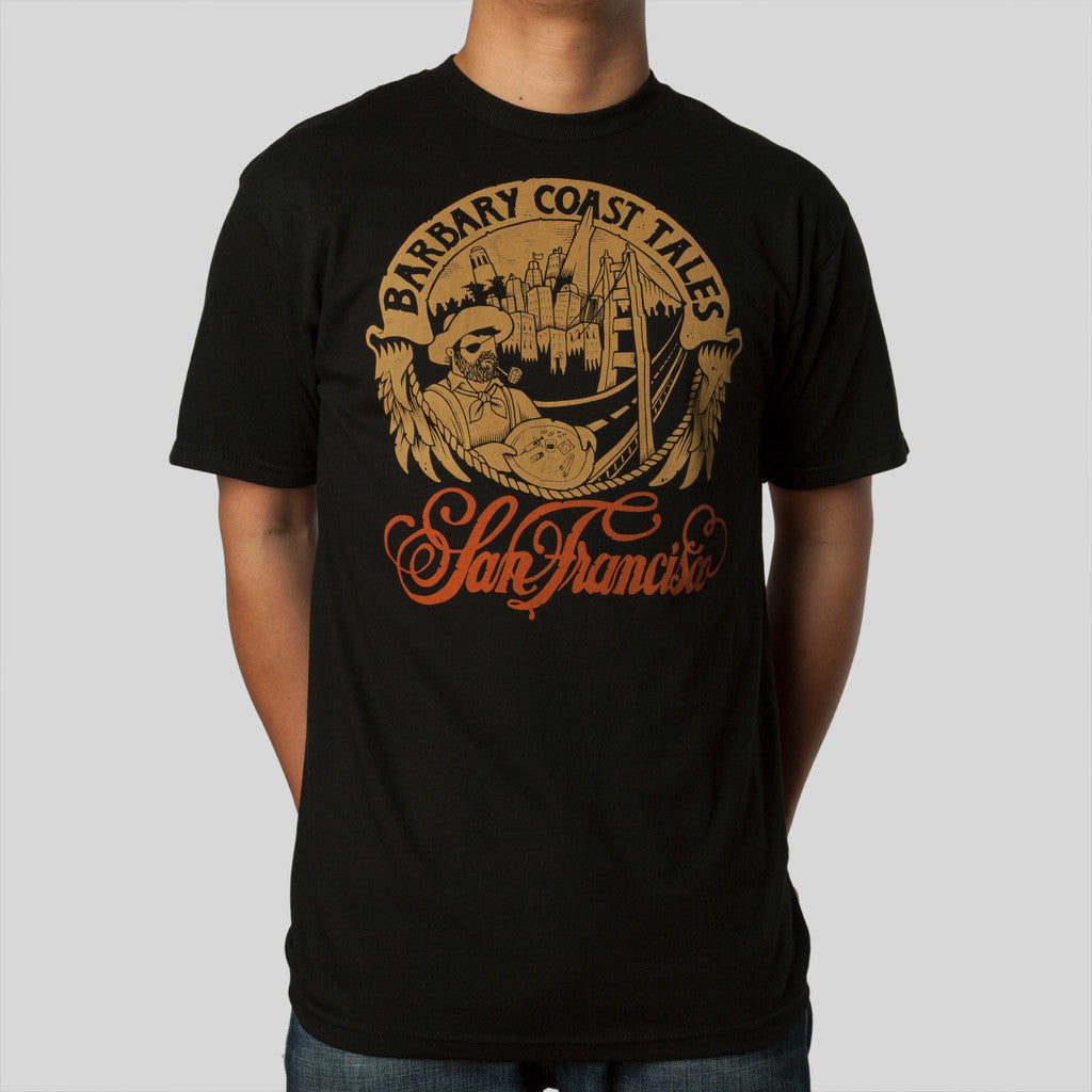 SuperFishal (Jeremy Fish) - Barbary Coast Men's Shirt, Black - The Giant Peach