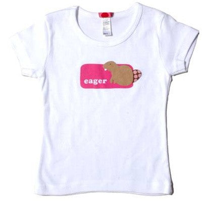 b.delicious - Eager Beaver Toddler Tee, White - The Giant Peach