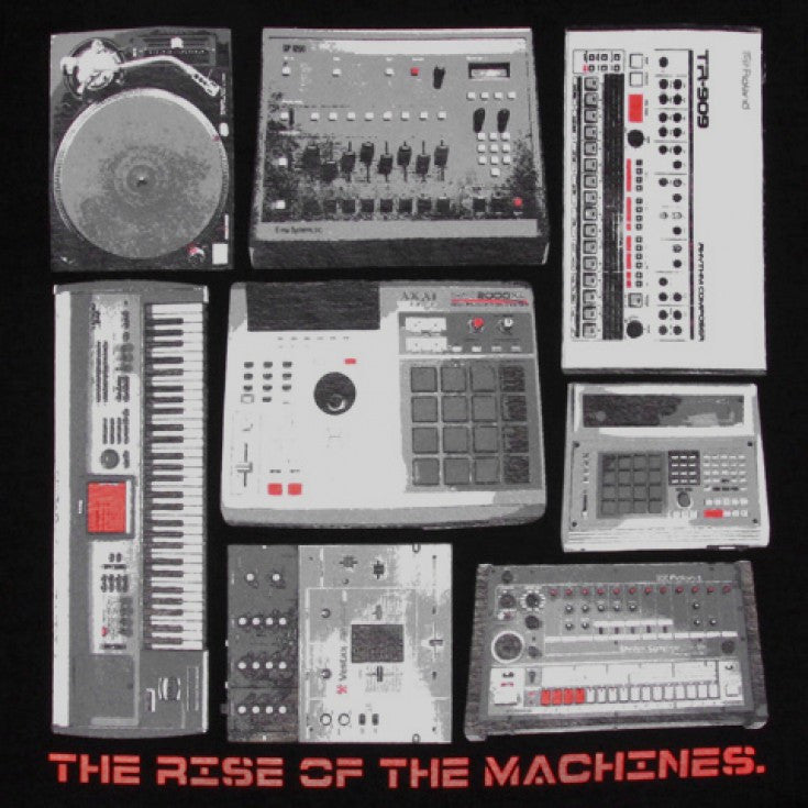 Ongaku - Beat Machines Men's T-Shirt, Black - The Giant Peach