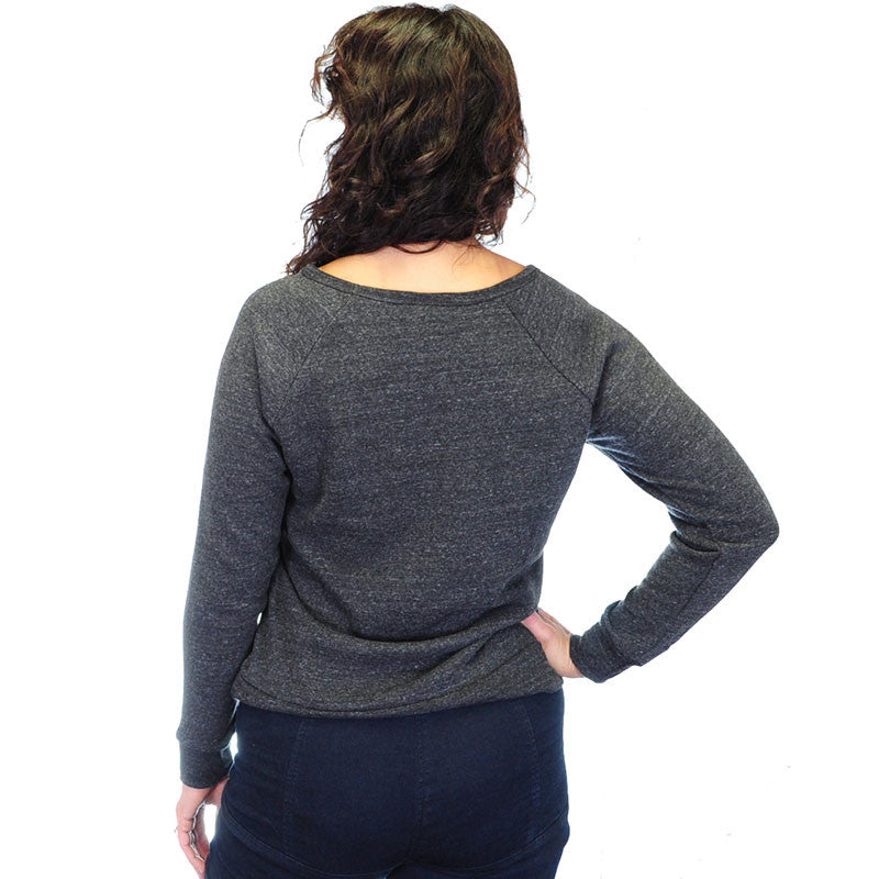 OBEY - Bed of Roses Women's Graphic Fleece, Heather Onyx - The Giant Peach