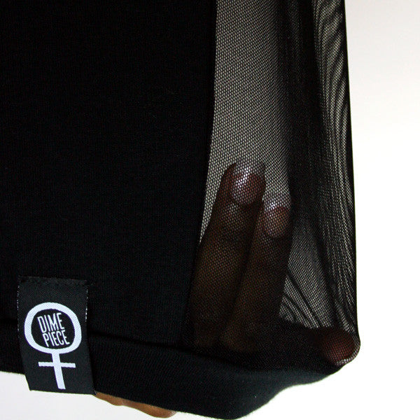 DimePiece Designs - Paneled Women's Sweatshirt, Black - The Giant Peach