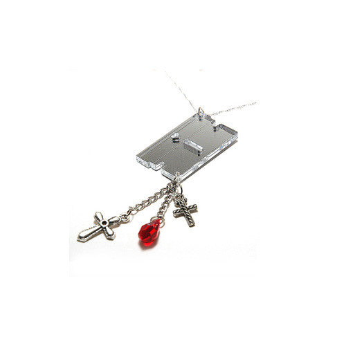 Hello Drama - Bloodshot Necklace, Silver - The Giant Peach