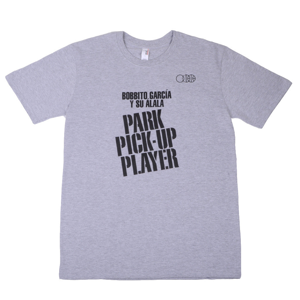 Bball Junkies/Bobbito Garcia/Su Alala - Park Pick Up Player Tee, Grey - The Giant Peach