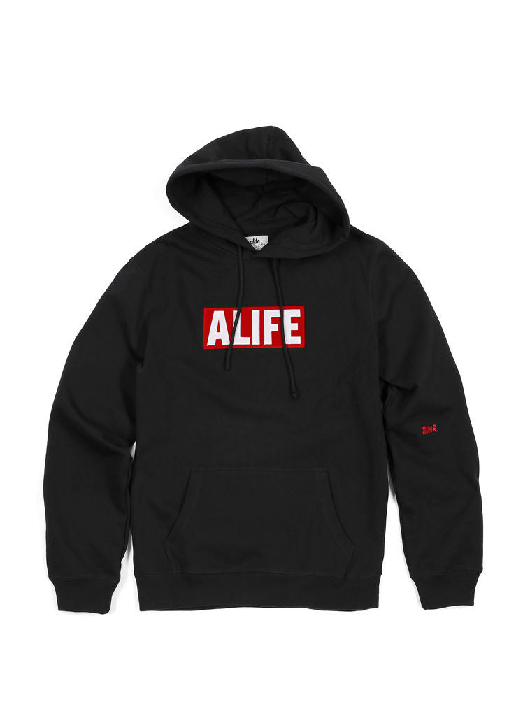 Alife - Box Life Men's Hoodie, Black - The Giant Peach