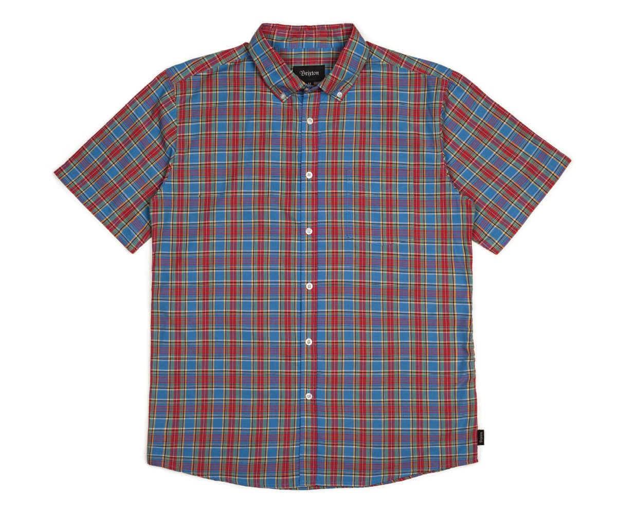 Brixton - Arthur Men's S/S Woven Shirt, Red/Blue - The Giant Peach