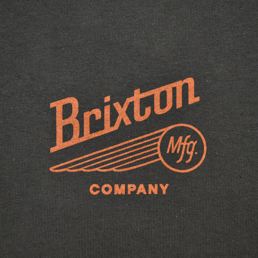 Brixton - Maverick Men's S/S Standard Tee, Black/Rust - The Giant Peach
