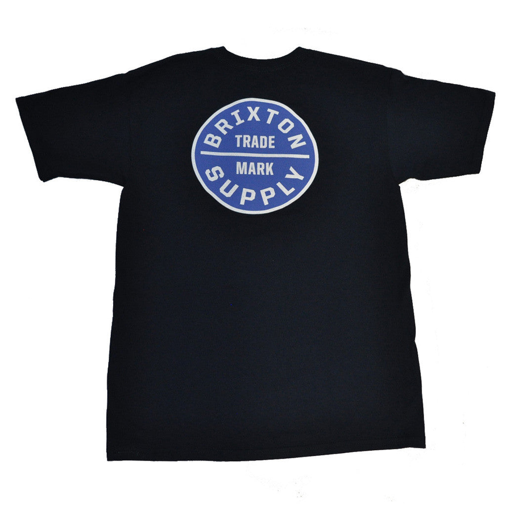 Brixton - Oath Men's S/S Standard Tee, Navy/White - The Giant Peach