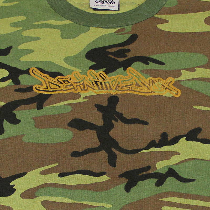 Definitive Jux - Gold Logo Long Sleeved Men's Shirt, Camo - The Giant Peach