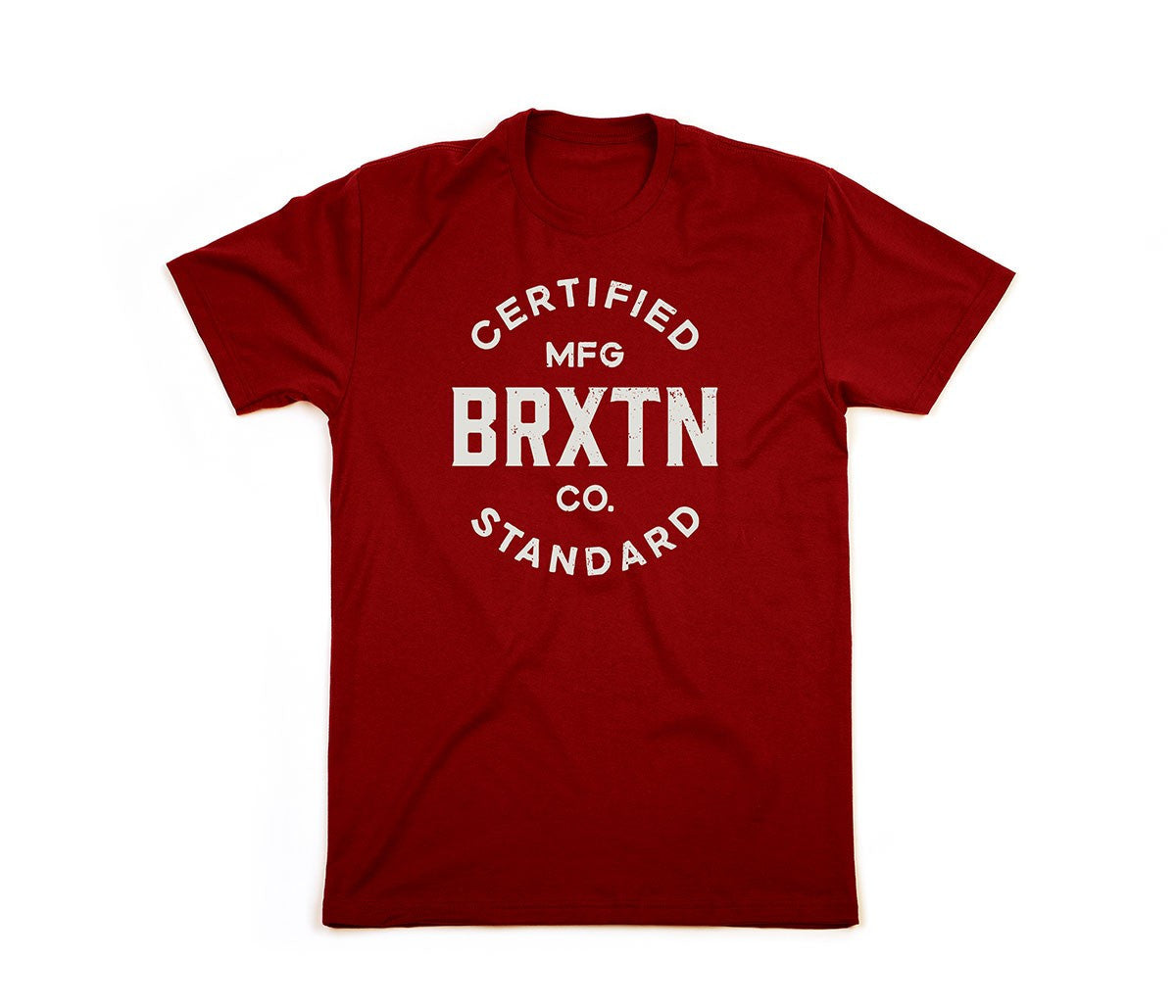 Brixton - Cane Men's S/S Tee, Burgundy/Cream - The Giant Peach